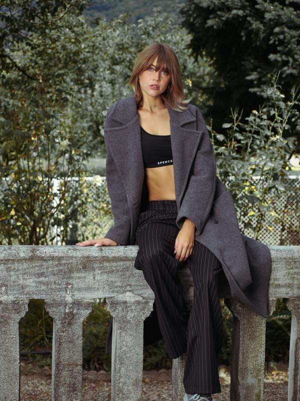 Spencer Clothing - Outfit top Alexi, pantalone Kart e cappotto Holly